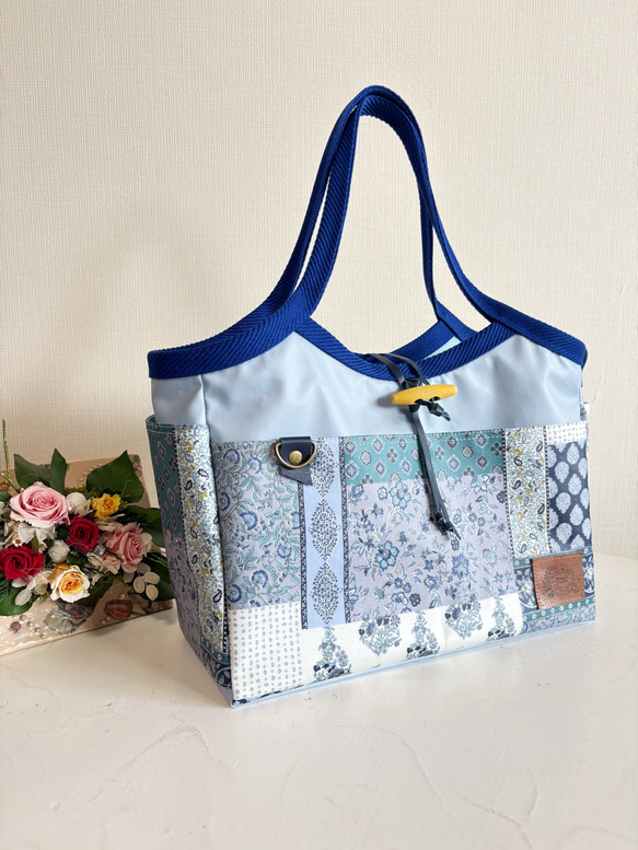 ラミネートグラニーバック ブルー系 グラニーバッグ tumugi 通販