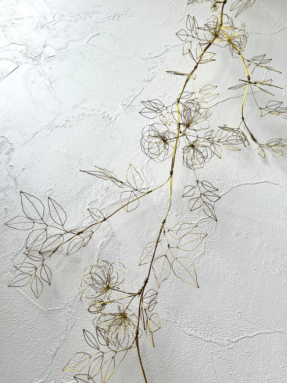 木香薔薇（モッコウバラ）の長いつる　ワイヤーアート　ワイヤークラフト 4枚目の画像