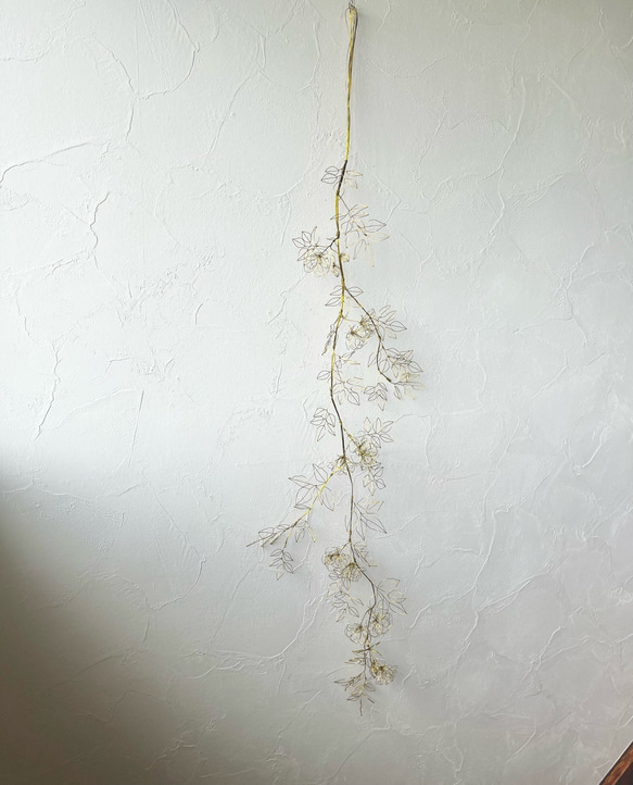 木香薔薇（モッコウバラ）の長いつる　ワイヤーアート　ワイヤークラフト 3枚目の画像
