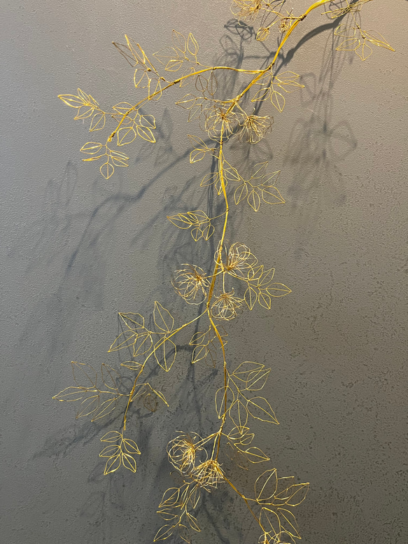 木香薔薇（モッコウバラ）の長いつる　ワイヤーアート　ワイヤークラフト 8枚目の画像