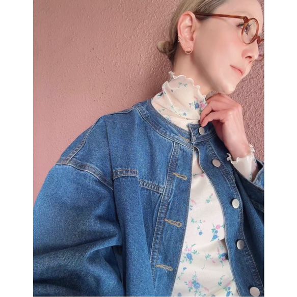 RATA❤️2色有❤️M＆L❤️型崩れしにくい高収縮のメローシアートップス❤️ブラック＆ホワイトドット 17枚目の画像