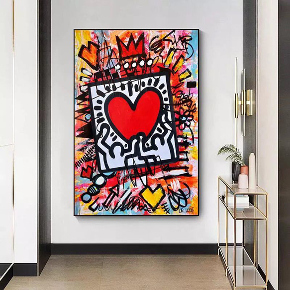 キースヘリング 50×70cm ストリート キャンバスアートポスター
