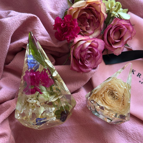 アフターブーケ Crystal Ring Pillow Set［リングピローセット2個（Sと