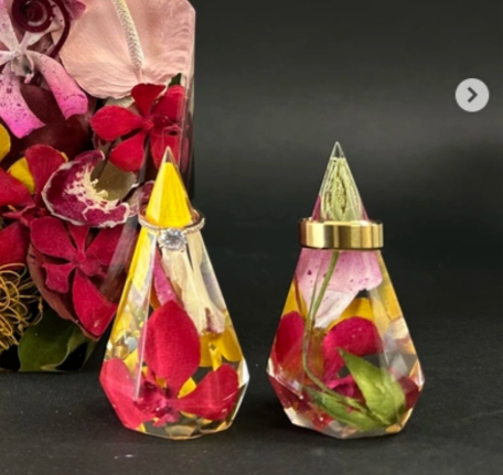 アフターブーケ Crystal Ring Pillow Set［リングピローセット2個（SとL）］