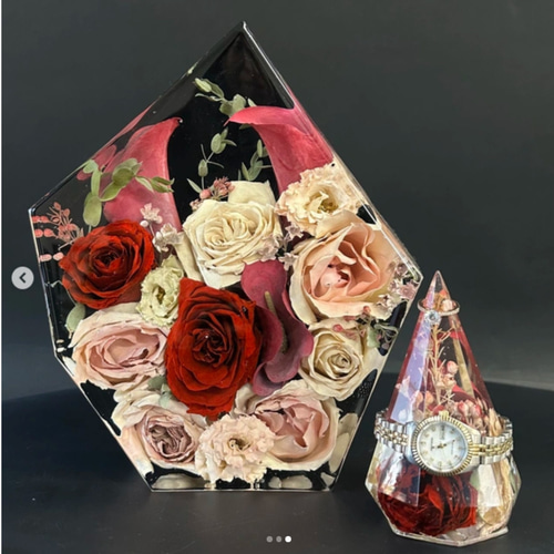 アフターブーケ Crystal Ring Pillow Set［リングピローセット（S・L