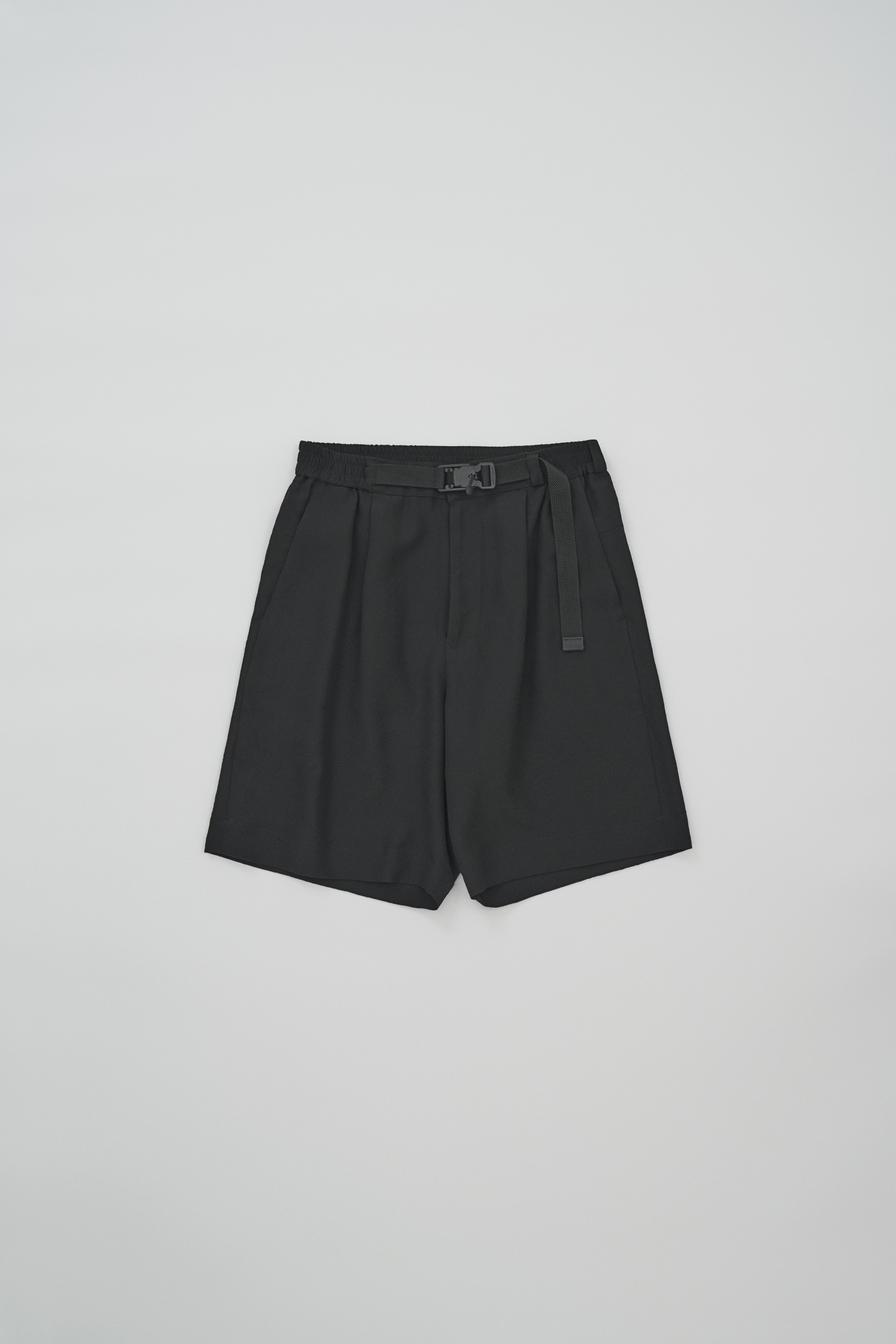 洗える浜ちりめんシルク100%のハーフパンツ「2M,38S｣ﾌﾀﾂｷｻﾝｼﾞｭｳﾊｯﾃ_リッチブラック