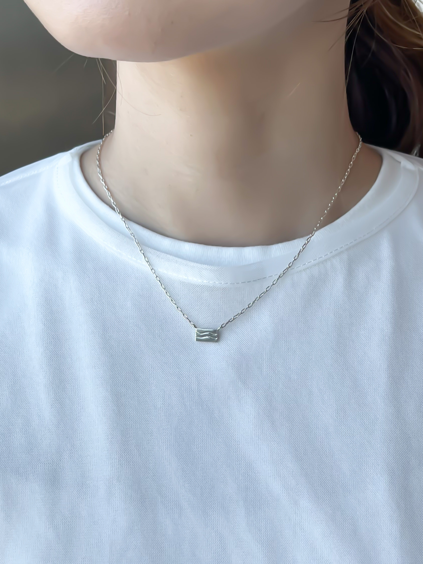 Rver necklace -Landscape- /リバーネックレス 横長　〜Designed by Hanauta〜