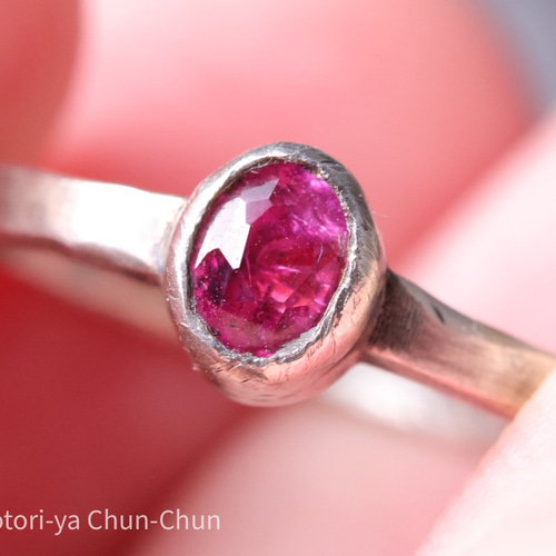 天然スリランカピンクサファイアリング スリランカ産パープルピンクサファイア 約1.2ct ハートアンド