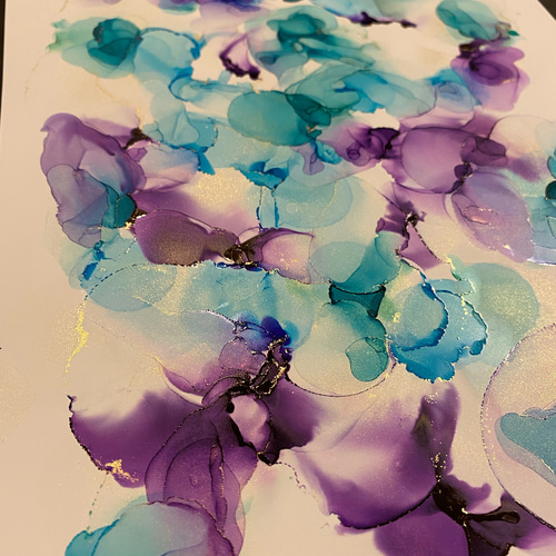 No.53 アルコールインクアート 原画 A4サイズ 絵画 森の星屑 No.53 アルコールインクアート 原画 A4サイズ 絵画 森の星屑