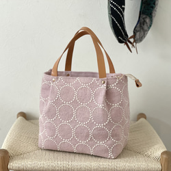 ⚮̈ミナペルホネン rosy beige シプリバッグ 巾着ショルダーバッグ