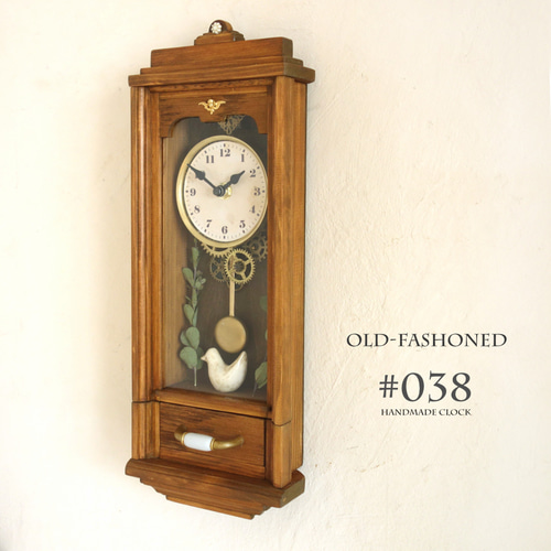 アンティーク時計　置き時計　ガラス　骨董　アンティーク　時計 送料無料】OLD FASHIONED #038 レトロな時計 Sサイズ アクリルガラス扉