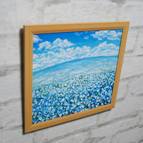 油絵 油彩 油彩画 絵 絵画【空と雲の青い丘】 油絵 油彩 油彩画 絵 絵画【空と雲の青い丘】 絵画 HR 通販