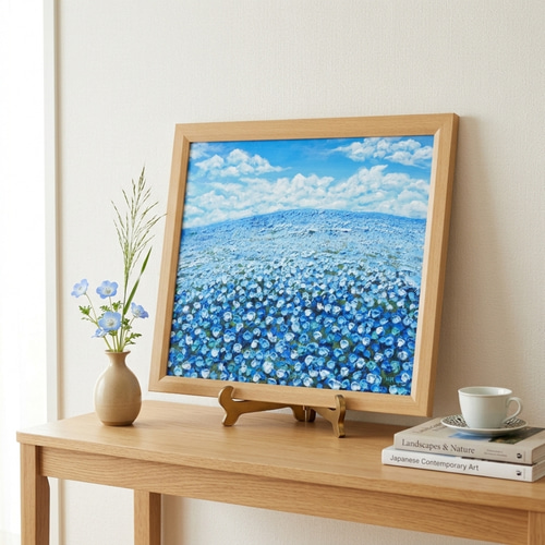 昭和59年制作　油絵　風景画　手作りの額縁付き 昭和59年制作 油絵 風景画 手作りの額縁付き 【公式通販】