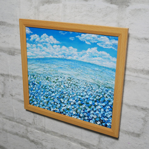 油絵 油彩 油彩画 絵 絵画【青の大地】 油絵 油彩 油彩画 絵 絵画【青の大地】
