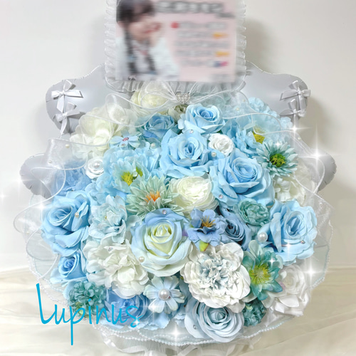 【♡K♡様】9/14 大阪 会場着 時間指定あバルーンブーケ 推し活 祝花 〇【推し活】推しの誕生日に推し色！バルーンブーケ【文字入れ代