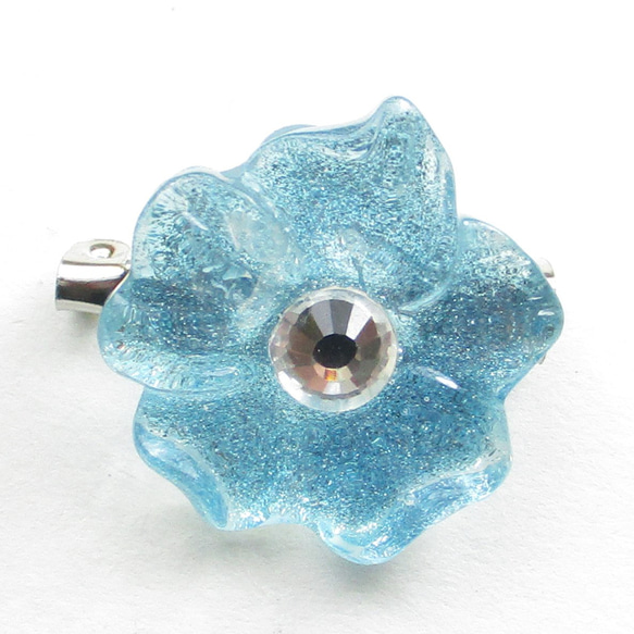 願いを込めた花の名前は、クォーツと一緒で儚くも凛としていました♪<ぼぼ屋のブローチ>SB1138 3枚目の画像