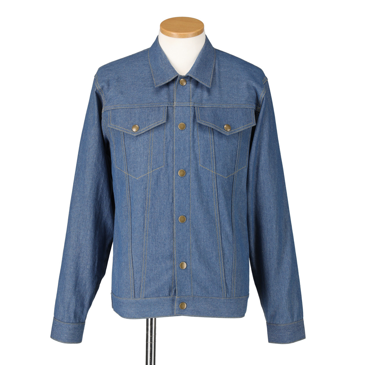 軽量デニムジャケット（ブリーチ仕上げ／5.5oz)