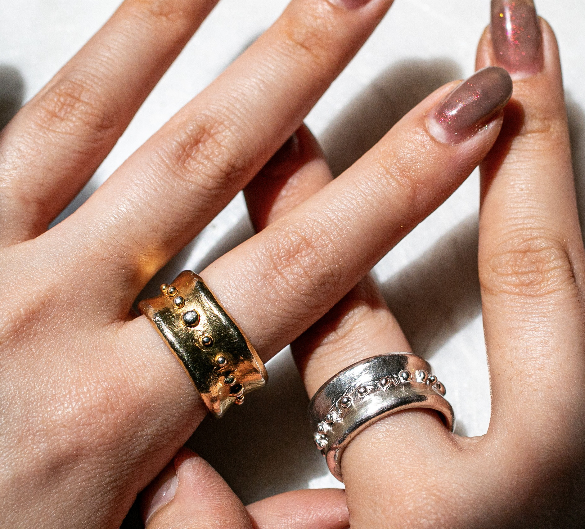 uneven dots ring ドットボリュームリング/送料無料