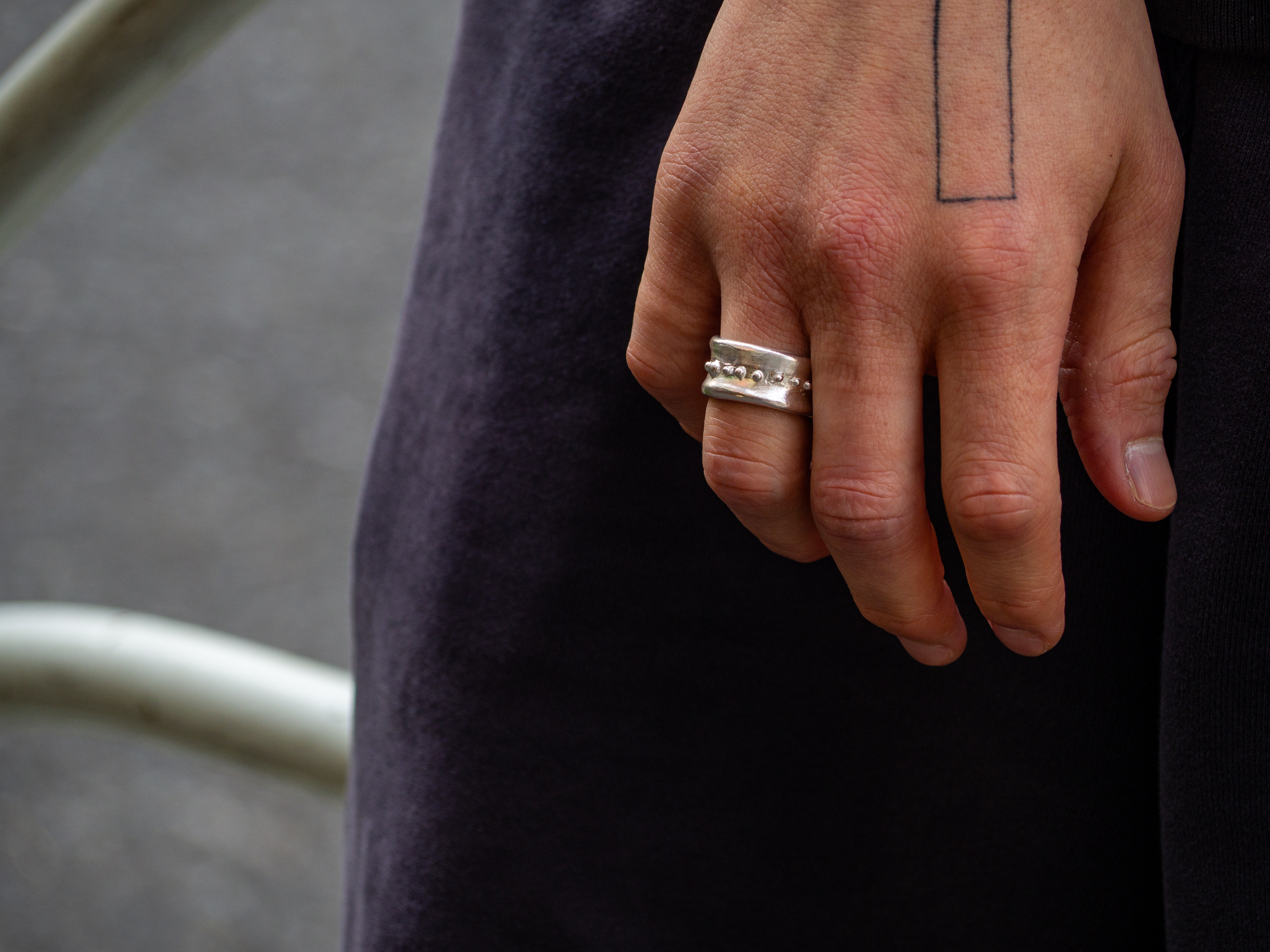 uneven dots ring ドットボリュームリング/送料無料