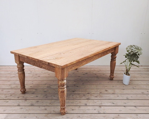 オールドチーク材 ダイニングテーブル 120cm × 90cm × 74cm オールドチーク材 ダイニングテーブル 120cm × 90cm × 74cm