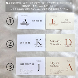 エスコートカード　120円/1枚　マーメイド紙　結婚式　ウェディング 4枚目の画像