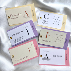 エスコートカード　120円/1枚　マーメイド紙　結婚式　ウェディング 12枚目の画像