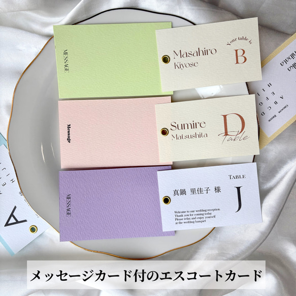 エスコートカード　120円/1枚　マーメイド紙　結婚式　ウェディング 2枚目の画像
