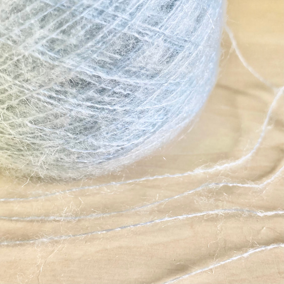 あったかモヘアウール [アイスブルー] 素材糸 20g(約260m) 毛糸 極細