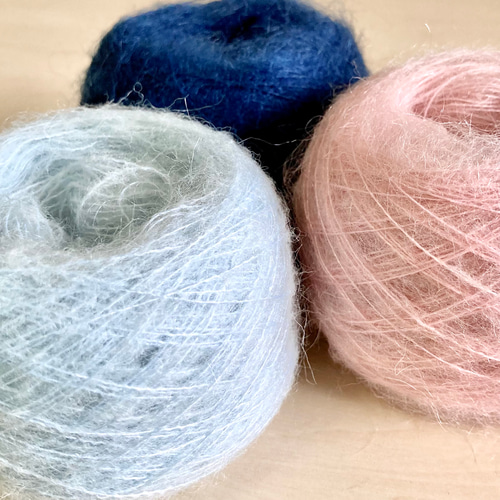 あったかモヘアウール [インディゴ] 素材糸 40g(約520m) 毛糸 極細