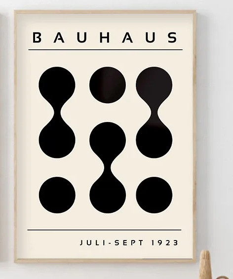 BAUHAUS バウハウス 50×70cm ビンテージ ミッドセンチュリー モダン キャンバスアートポスター