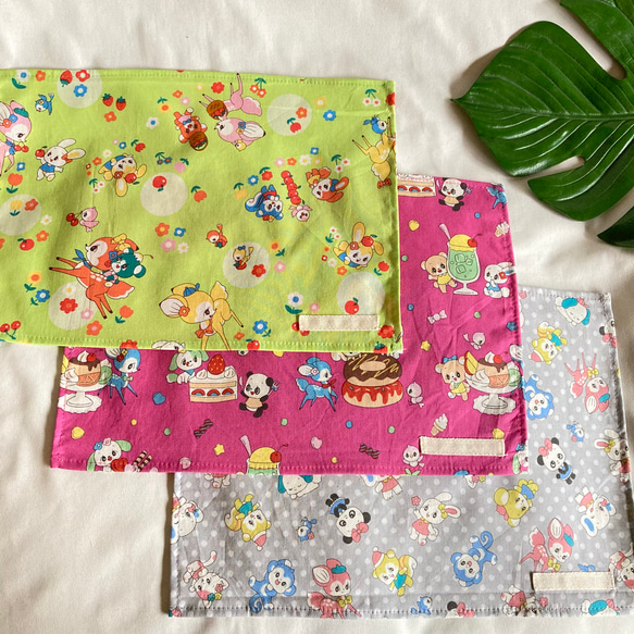 A4ランチョンマット3枚セット☆昭和レトロアニマル動物B☆入園入学
