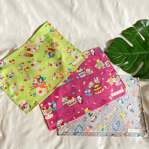 A4ランチョンマット3枚セット☆昭和レトロアニマル動物B☆入園入学