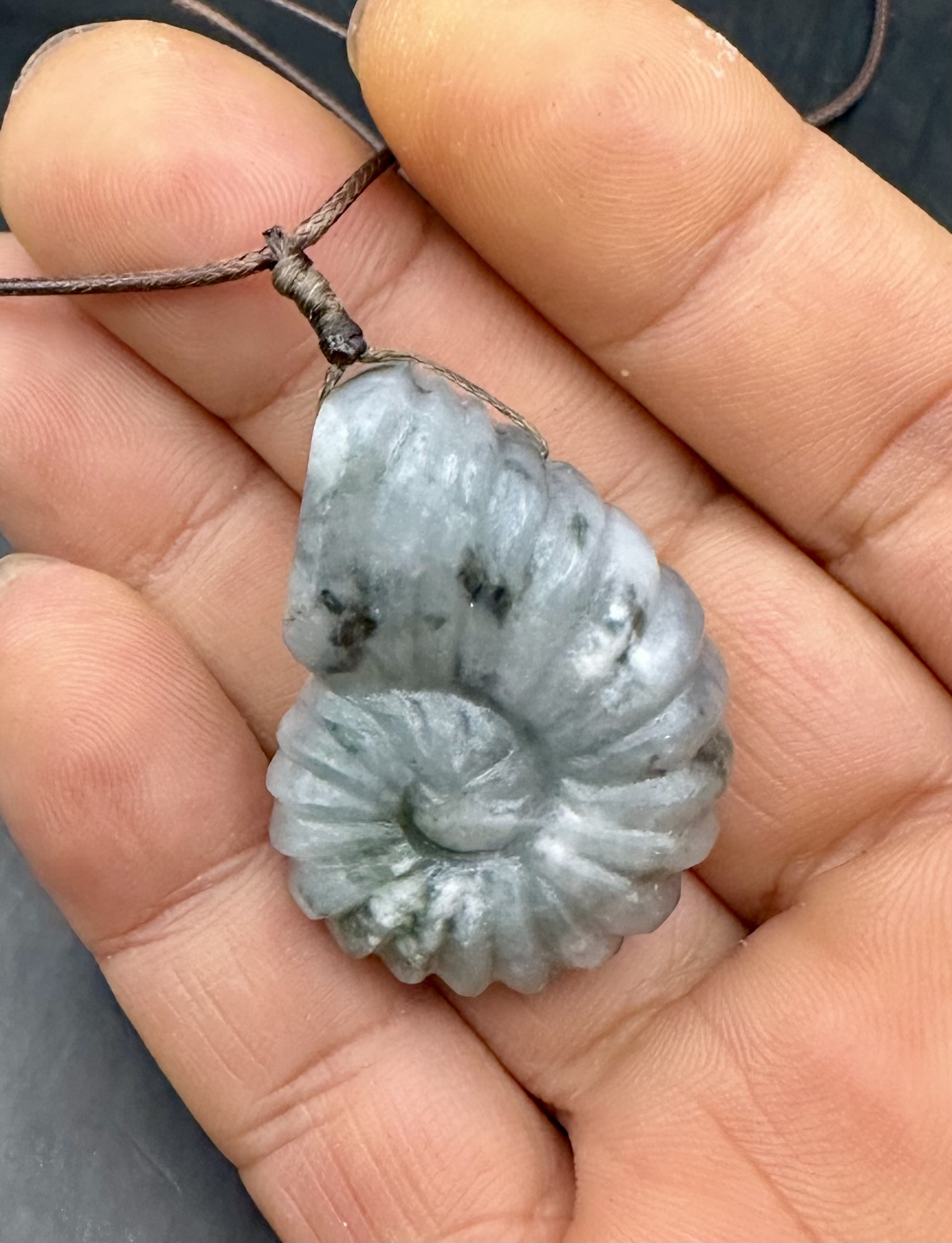 2025.42.8財守海霊鸚哥螺　糸魚川最上級ロウカン氷翡翠