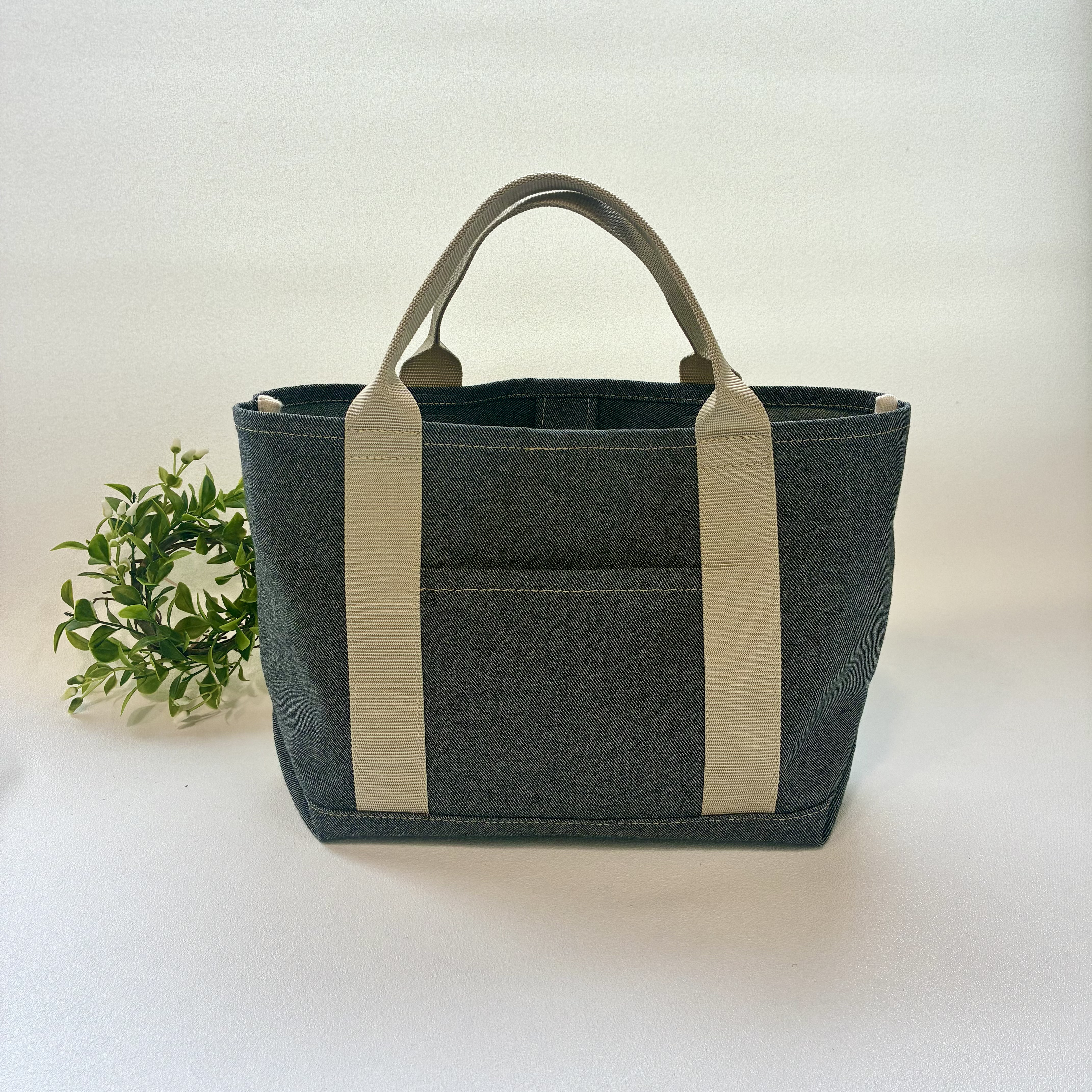 送料無料♡程良いサイズ感【デニムトートバッグ】ショルダーベルト付き