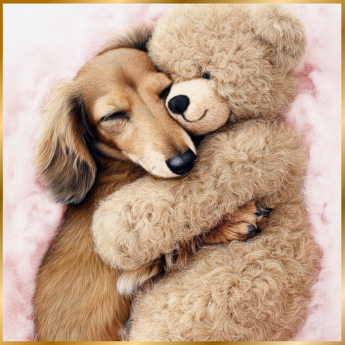 くまのぬいぐるみ - ダックスフンド犬】テディーベア・teddy bear