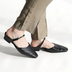 《再販》足元に程よい抜け感の メッシュミュール♪秋にも履ける万能！履くだけでトレンドライクにキマる一足！ 1枚目の画像