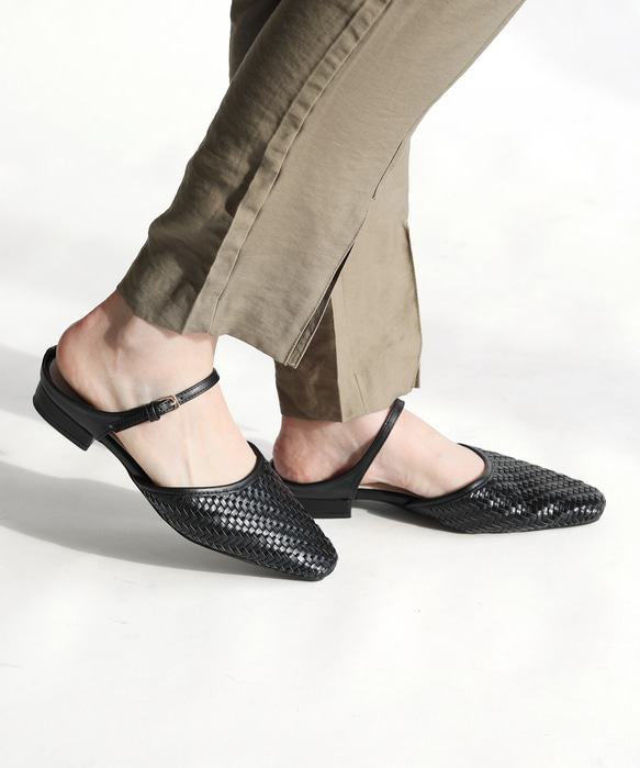 《再販》足元に程よい抜け感の メッシュミュール♪秋にも履ける万能！履くだけでトレンドライクにキマる一足！ 1枚目の画像