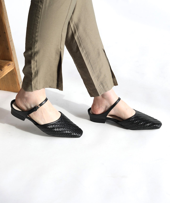 《再販》足元に程よい抜け感の メッシュミュール♪秋にも履ける万能！履くだけでトレンドライクにキマる一足！ 9枚目の画像