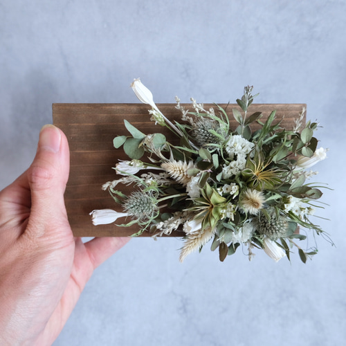 ドライフラワー ウッドボード アレンジメント 飾り 母の日 m-017