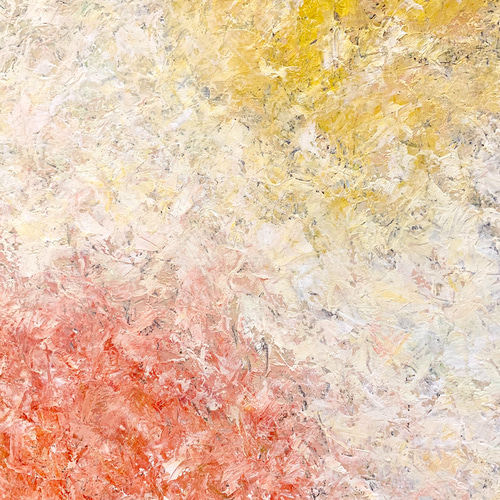 アート【水色とクリームイエローの抽象画】 アート 抽象画 | Marie Kaneko