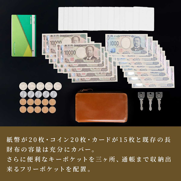 TIDY2.0 ROI 男士長錢包，商務，大容量，小錢包，科爾多瓦普韋布洛，馬皮，HAW026 第9張的照片