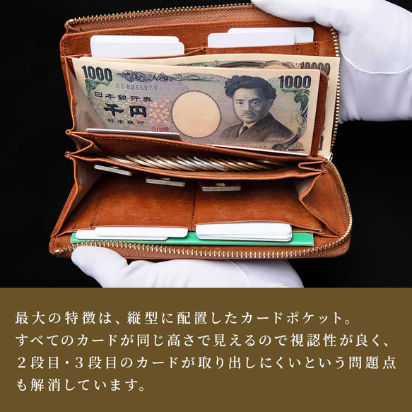 TIDY2.0 ROI 男士長錢包，商務，大容量，小錢包，科爾多瓦普韋布洛，馬皮，HAW026 第10張的照片