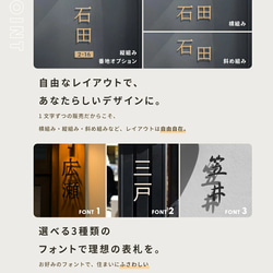表札 ステンレス 切り文字 おしゃれ 一文字の金額 H50mm 戸建て表札 番地 k015 4枚目の画像