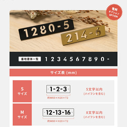 表札 ステンレス 切り文字 おしゃれ 一文字の金額 H50mm 戸建て表札 番地 k015 12枚目の画像