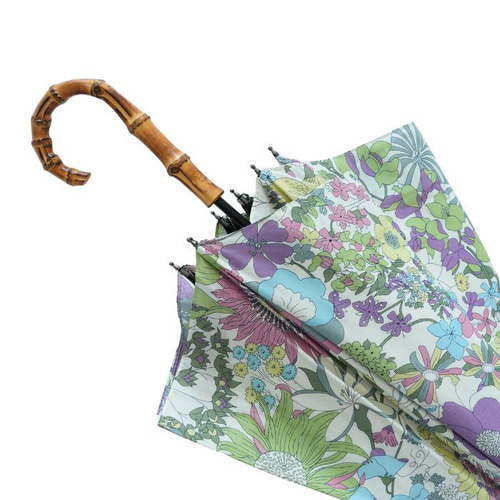 クラシコ リバティプリント使用 晴雨兼用 日傘 完全遮光 100% 大柄 花