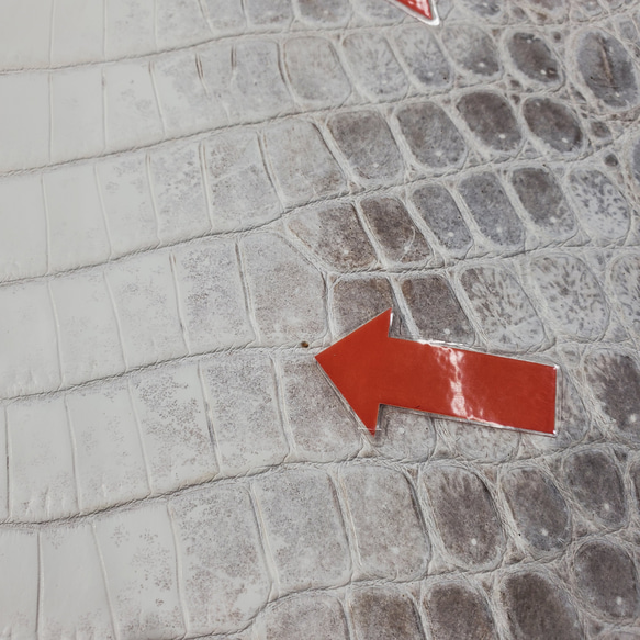 ワニ革 クロコ ヒマラヤ ナチュラル No.C008379 12枚目の画像