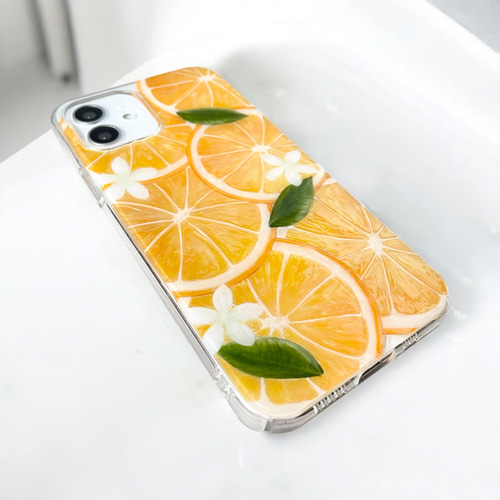 iPhone ケース 全機種対応 オレンジ フルーツ 柑橘 ビタミンカラー