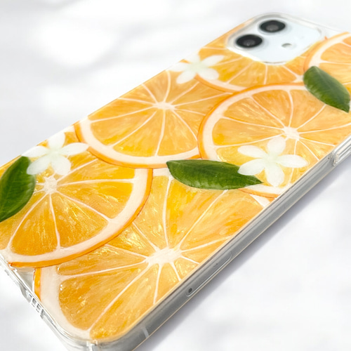 iPhone ケース 全機種対応 オレンジ フルーツ 柑橘 ビタミンカラー