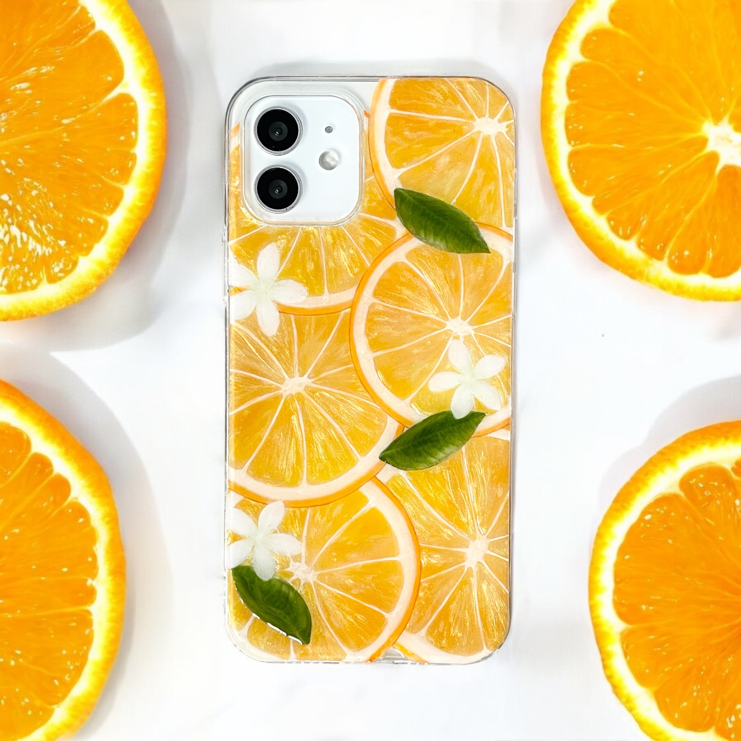 iPhone ケース　全機種対応　オレンジ　フルーツ　柑橘　ビタミンカラー　レジン　Android スマホケース