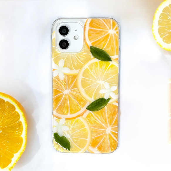 iPhone ケース 全機種対応 レモン オレンジ フルーツ 柑橘 ビタミン